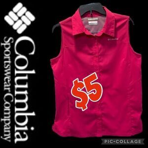 $5 ADD ON ITEM/Columbia Omni-shade Sun protection sleeveless button down